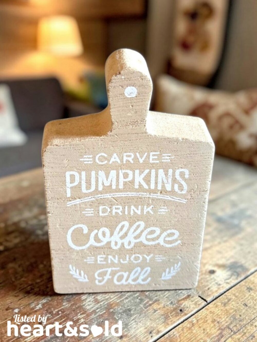 Pumpkins & Coffee Cutting Board Mini Sign